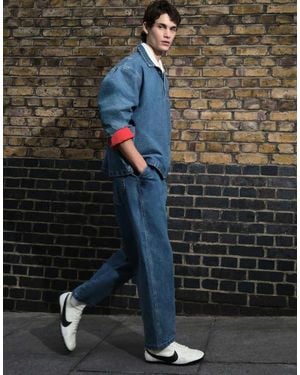 ASOS Long Sleeved Oversized Denim Shirt - Blue