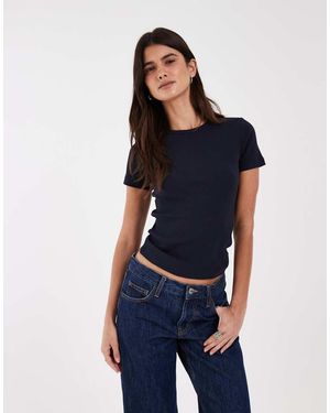 JJXX Geribbeld T-Shirt - Blauw