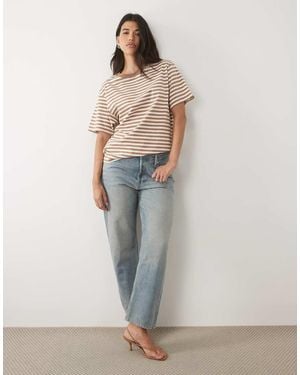 GOOD AMERICAN Cotton Oversized Crew Neck T-Shirt - Multicolour