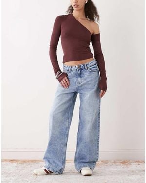 Wrangler Vaqueros De Corte Recto Suelto Y Talle Medio Con Lavado Claro De -Azul