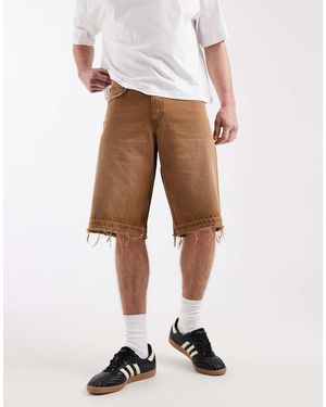 Redefined Rebel Kingston Baggy Fit Distressed Denim Shorts - Natural