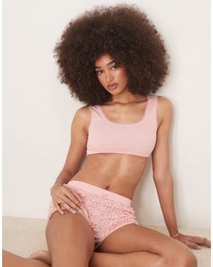ASOS Chloe Cami & Bloomer Short Set - Brown