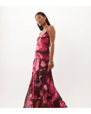 TFNC London Draped Back Chiffon Cami Maxi Dress - Red
