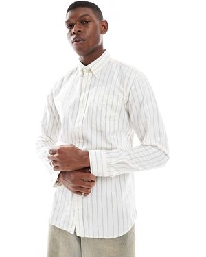 Jack & Jones – schmales oxford-hemd - Weiß