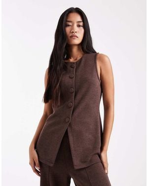 New Look Knitted Waistcoat - Brown