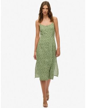 Superdry – midi-trägerkleid - Grün