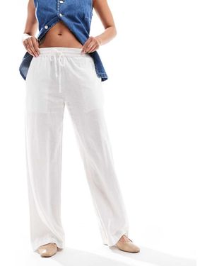 Cotton On Haven Wide Leg Linen Look Pant - White