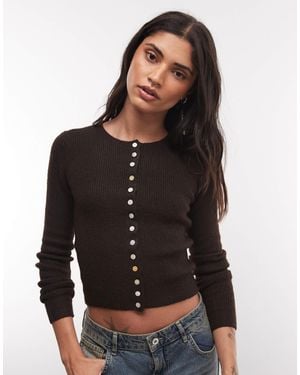 Monki Knitted Compact Cardigan - Black
