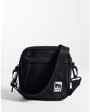 Obey Half Eye Logo Crossbody Bag - Black
