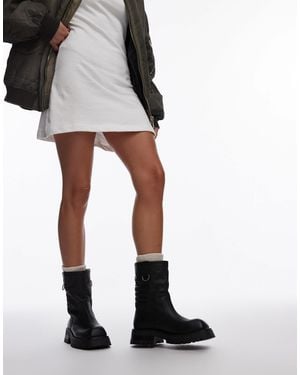 Bronx Quinn Biker Ankle Boots - White