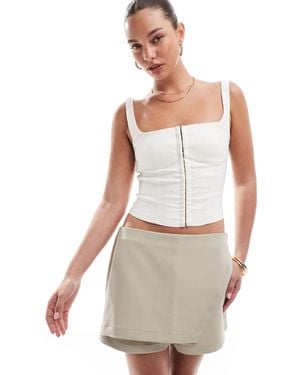 Stradivarius Corset Top - White