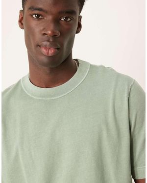 Abercrombie & Fitch T-Shirt Color Sabbia Slavato Vintage - Verde