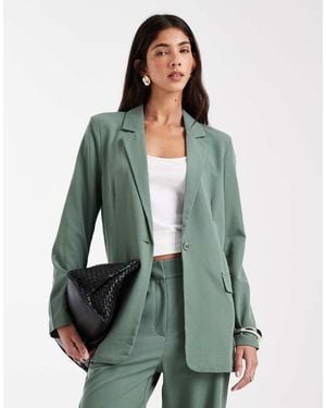 Vero Moda Loose Fit Tailored Blazer - Green