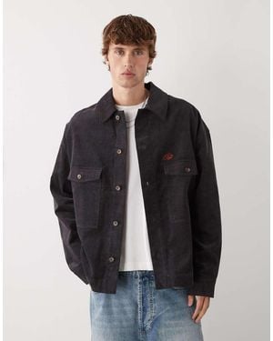Prohibited Camicia Giacca Oversize A Maniche Lunghe Scuro - Grigio