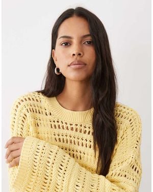 ASOS Maglia Traforata - Giallo