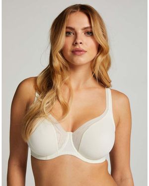Hunkemöller Mesh Non-Padded Underwired Bra - White