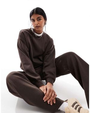 Pieces Oversized Sweatshirt Co-ord - Black