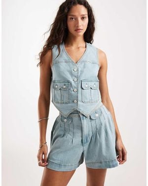 Wrangler Denim Mini Shorts - Blue