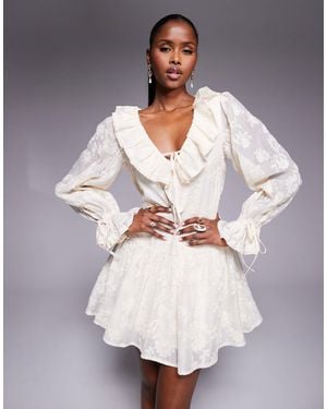 Love Triangle – spitzen-minikleid - Grau