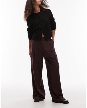 ASOS Tailored Wide Leg Dad Trouser - Purple