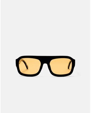 Pull&Bear – eckige sonnenbrille - Natur