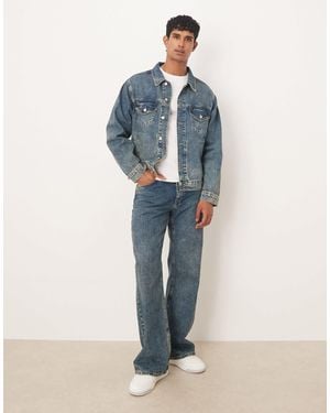 ASOS Co-ord Wide Flare Jeans - Blue