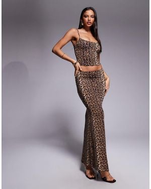 Oh Polly Midrise Maxi Skirt - Grey