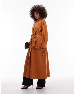 ASOS Utility Pocket Belted Duster Coat - Brown