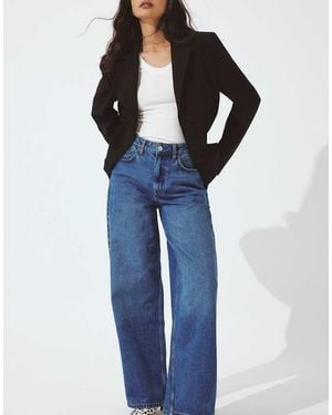 NA-KD Alley High Waist Wide Jeans - Blue