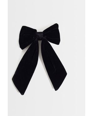 Accessorize Velvet Hair Bow - Black