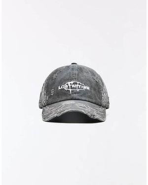 Bershka Washed Cap With Heavy Distressing - Grey