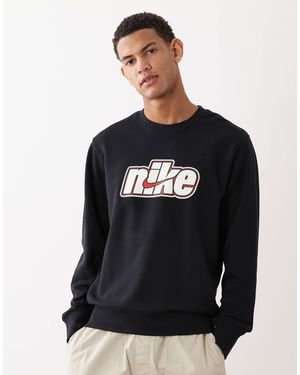 Nike – pullover aus french terry - Schwarz