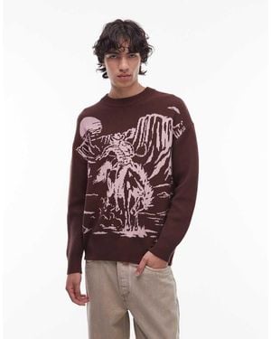 Wrangler Cowboy Heavyweight Knit Jumper - Red