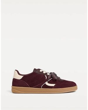 Stradivarius Sneakers Rétro Color Bordeaux Con Suola - Marrone