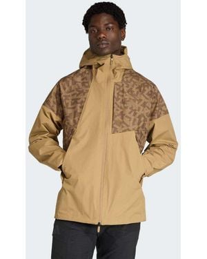 adidas Originals Terrex Xperior 2.5 Layer Hybrid Primeknit Climaproof Jacket - Natural