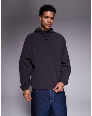 ASOS Relaxed Fleece Hoodie - Blue