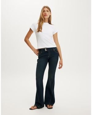 Cotton On Mid Rise Bootcut Jean - White