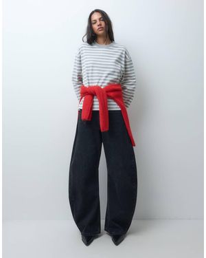 ASOS Vaquero Barrel Con Lazo En - Blanco