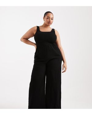 Brave Soul Brave Soul Curve Scoop Neck Jumpsuit - Black
