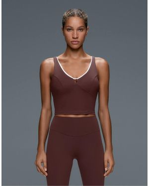 Oysho Comfortlux V-neck Tank Top - Red
