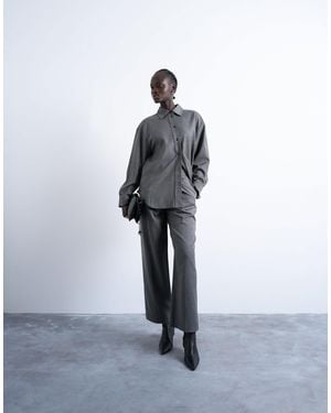 TOPSHOP Co Ord Pleated Slouchy Trouser - White