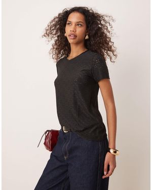 Jdy Jersey Broderie T-shirt - White