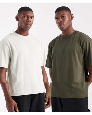 ASOS Essentials 2-pack Relaxed T-shirts - Multicolour