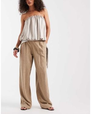 JJXX Linen Blend Trousers - Natural