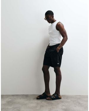 Hollister Super baggy Destroyed Denim Short - White