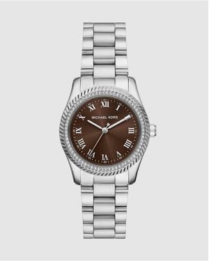 Michael Kors Lexington Three-Hand Stainless Steel Watch - White