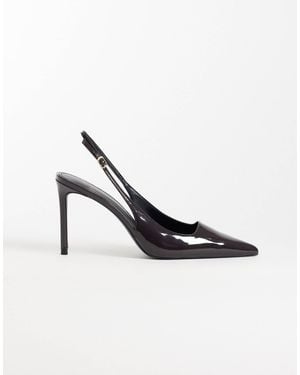 Mango Heeled Slingback Court Shoe - White
