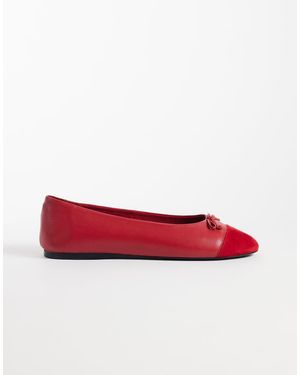 Mango Ballerine Rosse Con Dettaglio Fiocco - Rosso