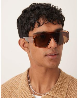 ASOS – klobige pilotensonnenbrille - Schwarz