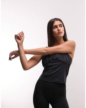 Nike One dri-fit tanktop mit raffungen - Schwarz